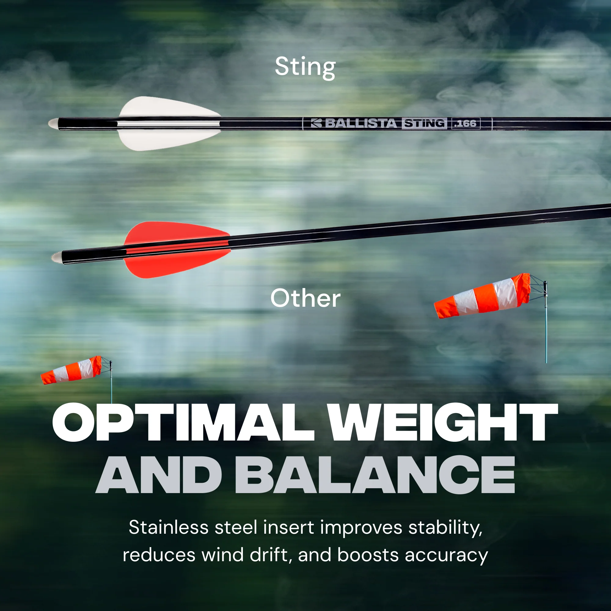 16" Micro-Diameter Sting Helical 3-Vanes Carbon Bolts – Built for Hawkwing - Image 4