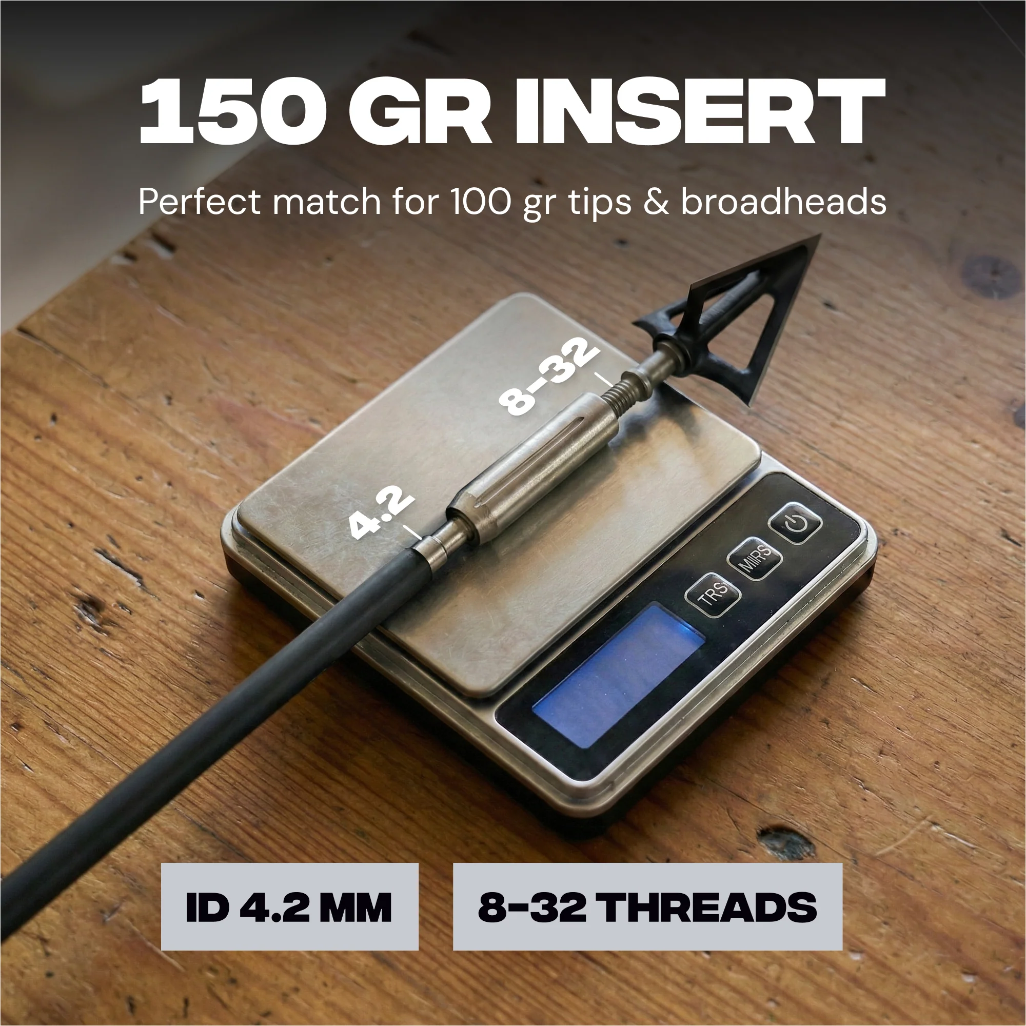 4.2mm Arrow Penetrator Insert 150gr Stainless Steel Adapter - 12pcs - Image 6