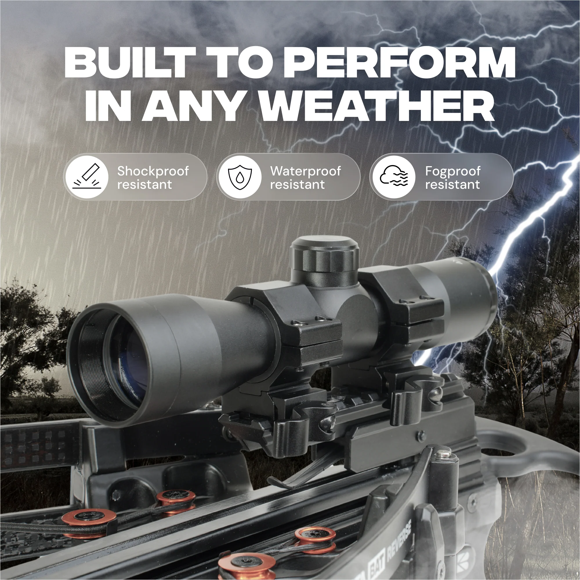 4x32 Viper Eye Crossbow Scope with 2 Mounts Fits 20 mm Picatinny Rail - Image 5