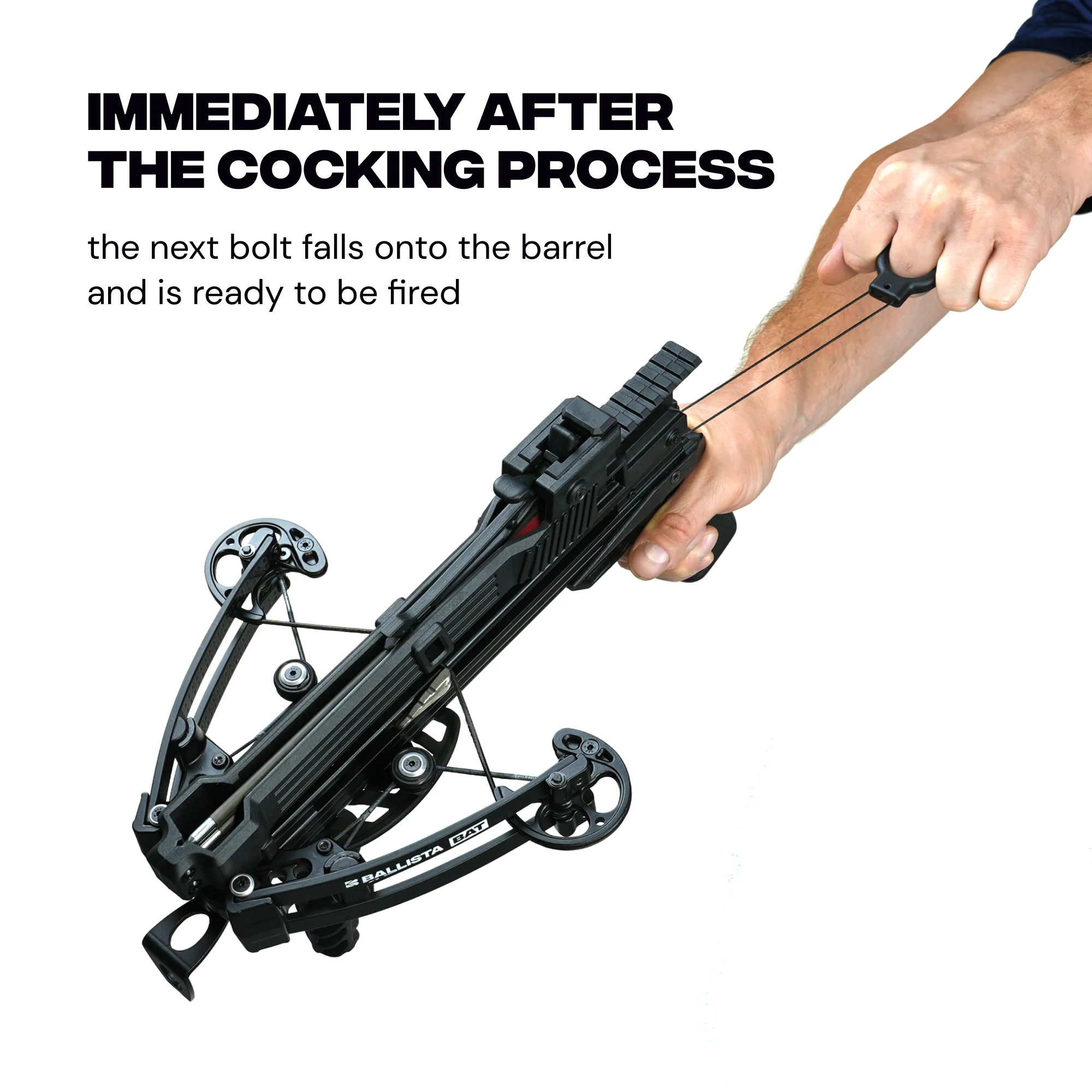 BAT Compound Small Crossbow with Magazine - 300 FPS, 130 lbs Draw - Refurbished - Image 4