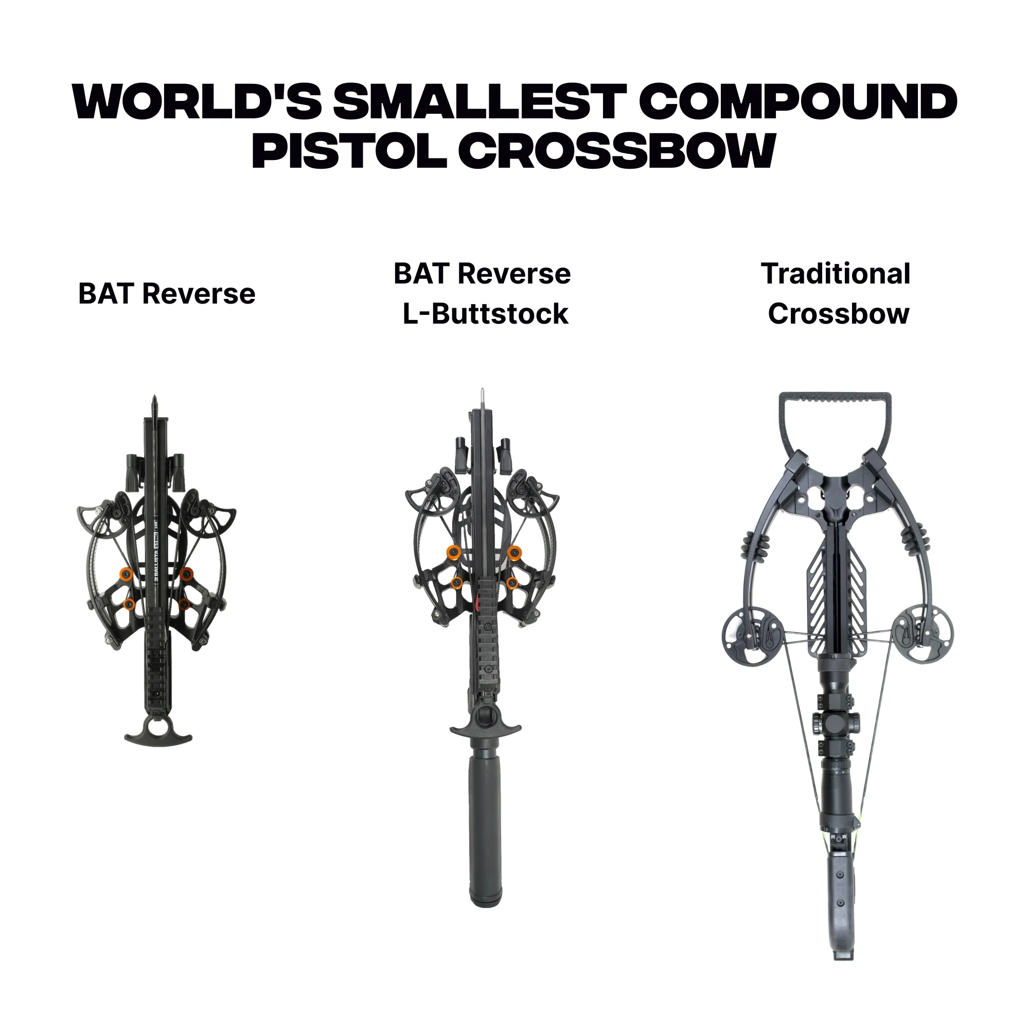 BAT Reverse Draw Compound Crossbow with L-Stock - Refurbished - Image 5