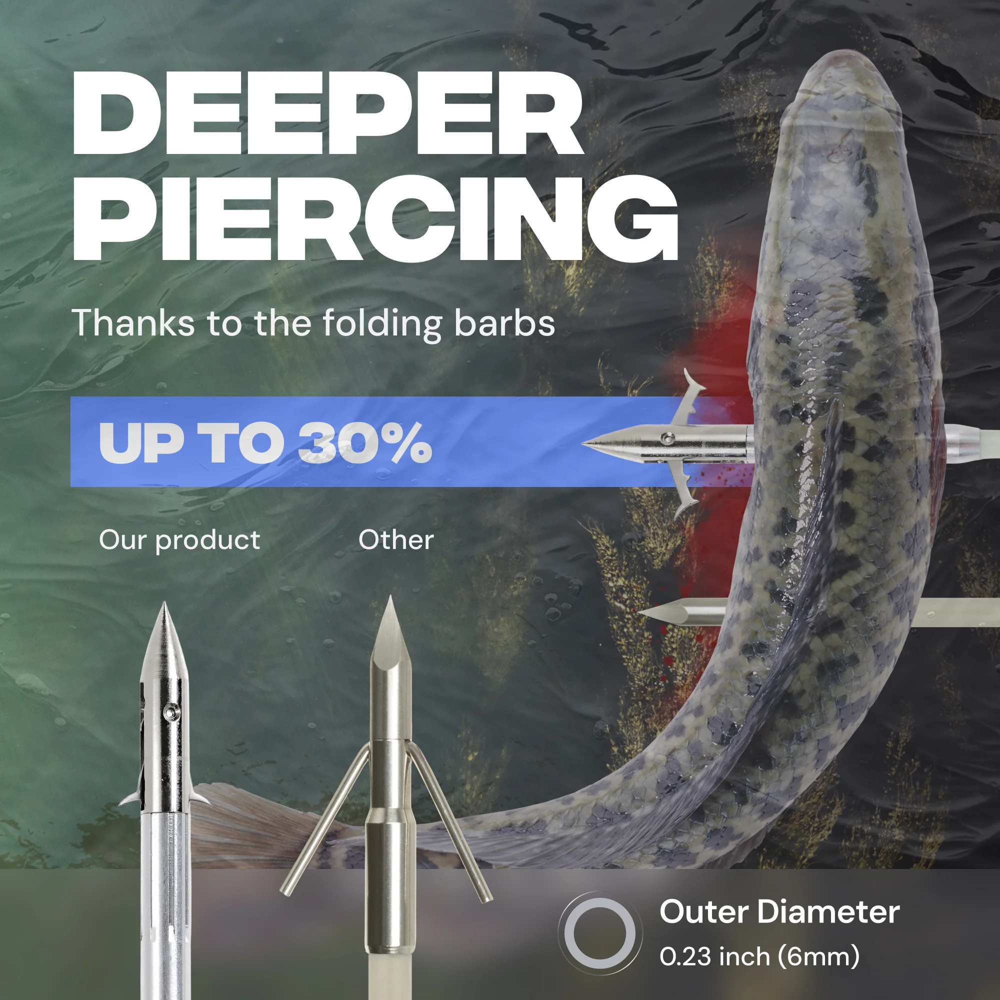 Bowfishing Arrows for Pistol Crossbow BALLISTA BAT (Pack of 3) - Image 5