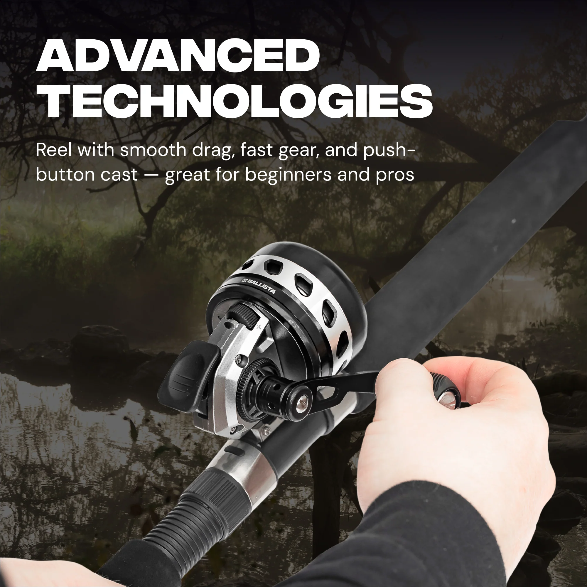 BL33 Spincast Reel for Casting Rod, Bowfishing, Slingshot Fishing - Image 5