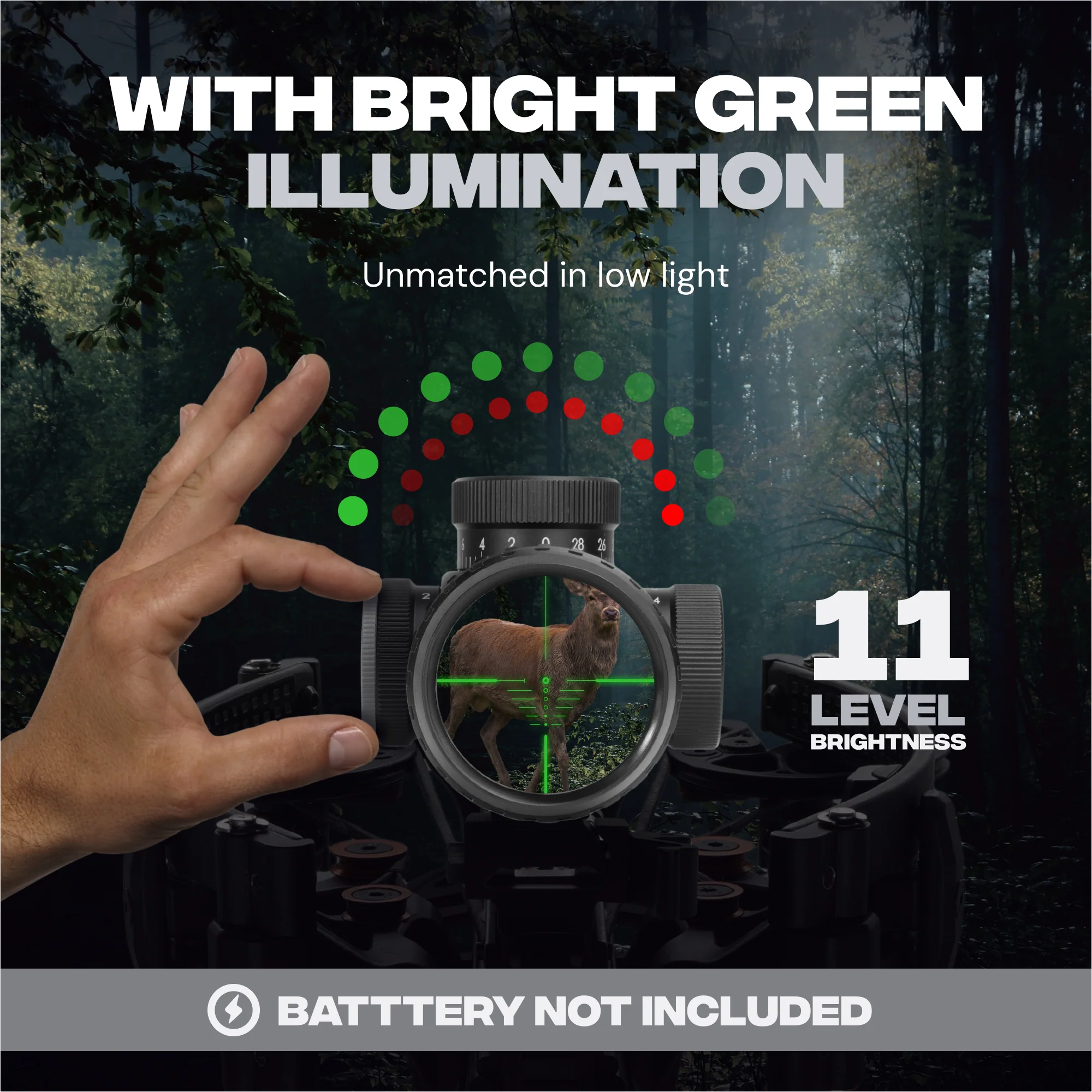 Falcon Flex 2-7x32 Crossbow Scope with Magnification, Illumination - Image 5