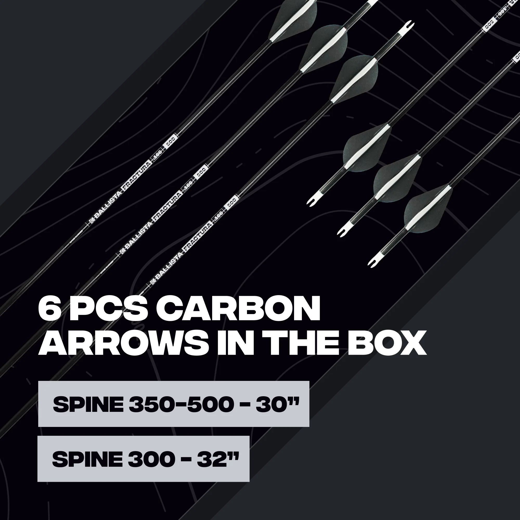 FRACTURA Bow Hunting Micro Diameter Arrows - Carbon, 30"/32", OD 6mm (Pack of 6) - Image 9