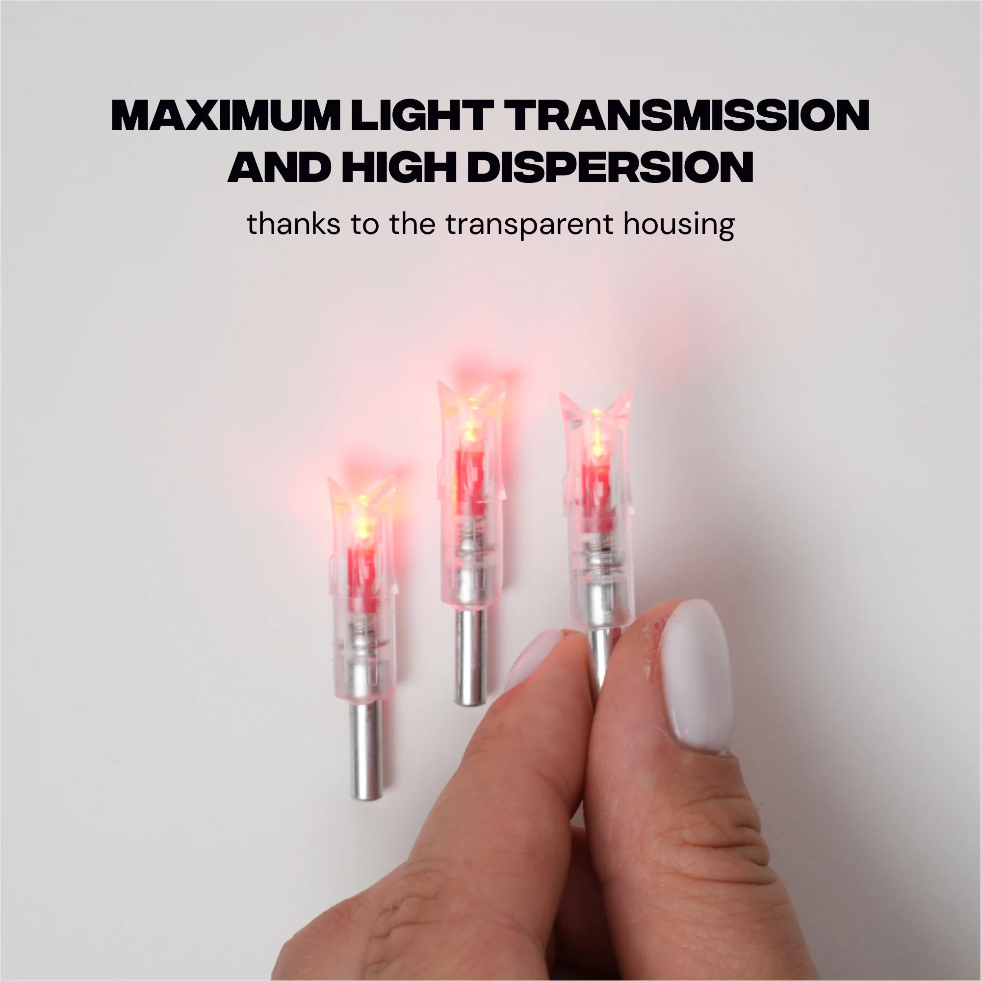 High Visibility 8.8 mm LED Lighted Nocks - Green / Red / Yellow / Blue - 3 pc - Image 10