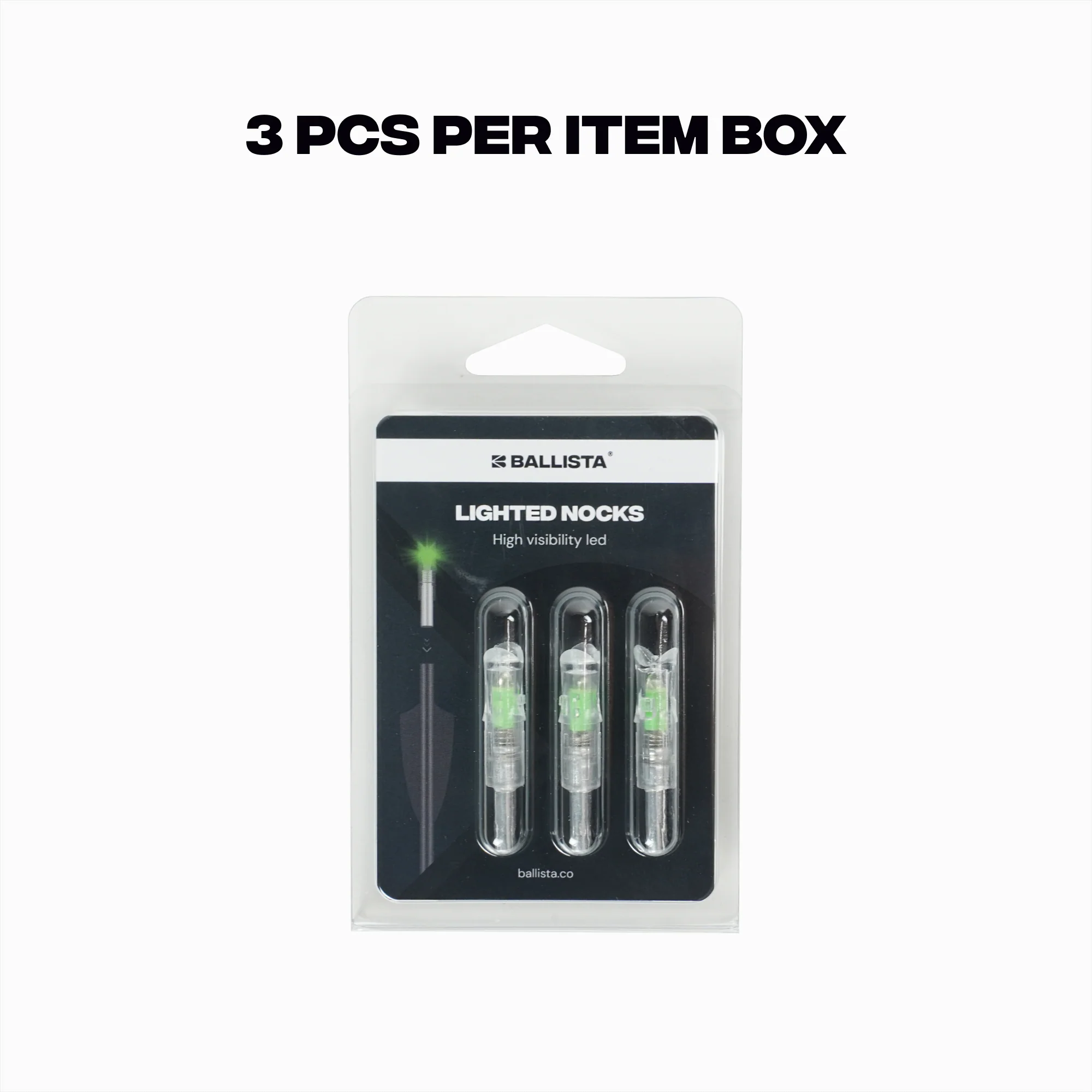 High Visibility 8.8 mm LED Lighted Nocks - Green / Red / Yellow / Blue - 3 pc - Image 12