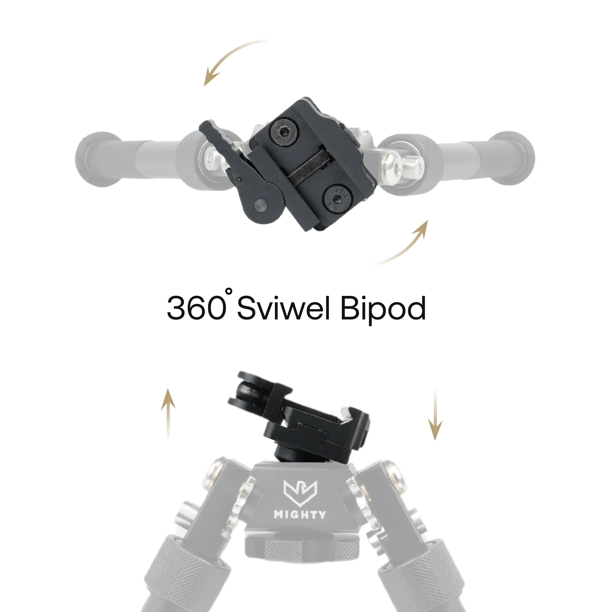Mighty Hunting and Shooting Rifle Bipod with Standard Picatinny Mount Adapter - Image 4