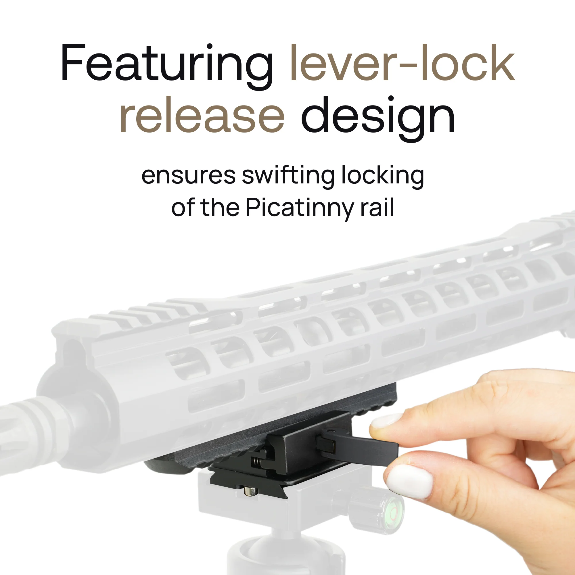 MIGHTY TACTICAL Picatinny Rail Adapter for Arca-Swiss Plate Mount - Tripod Head Arca Clamp Adapter - V2 - Image 6