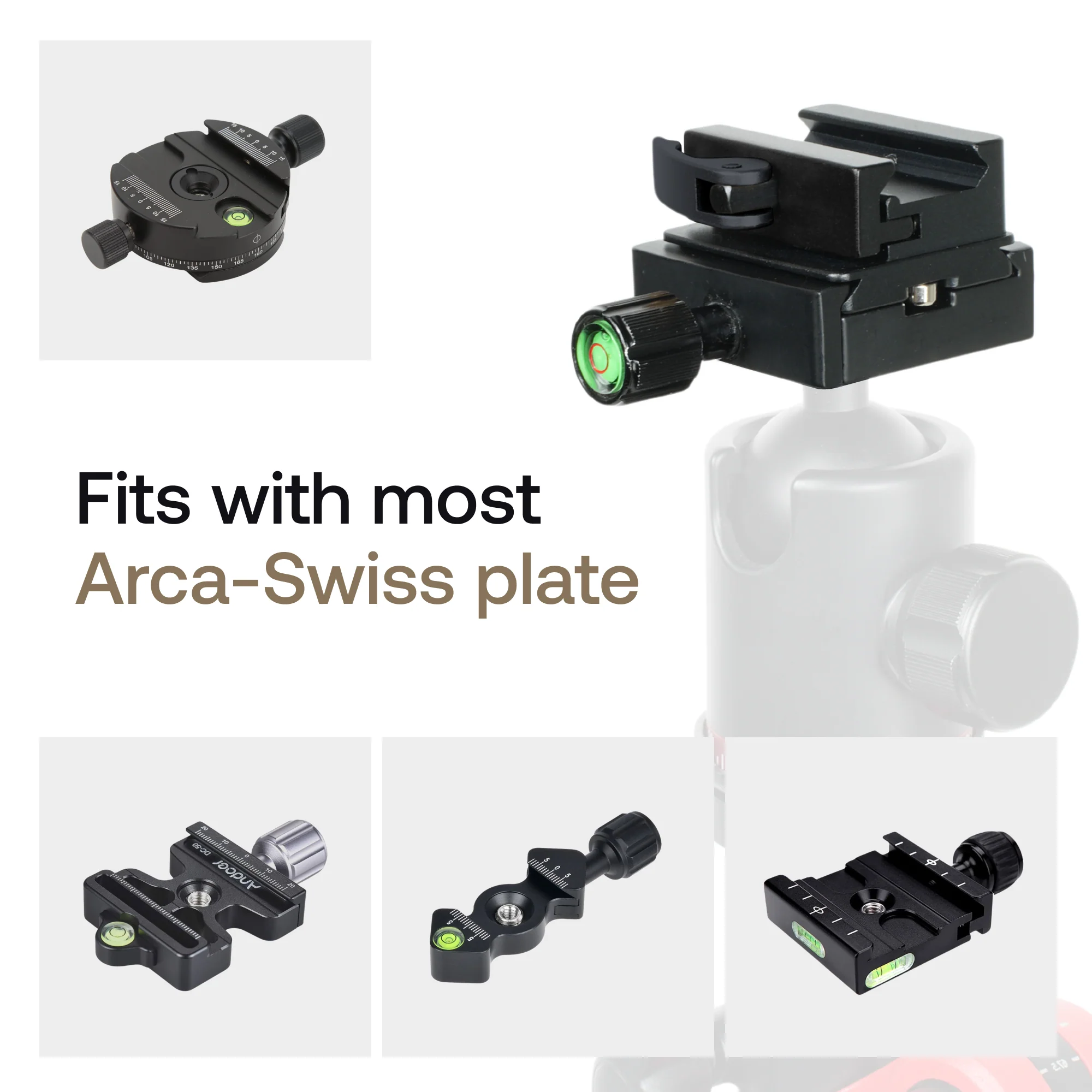 MIGHTY TACTICAL Picatinny Rail Adapter for Arca-Swiss Plate Mount - Tripod Head Arca Clamp Adapter - V2 - Image 7