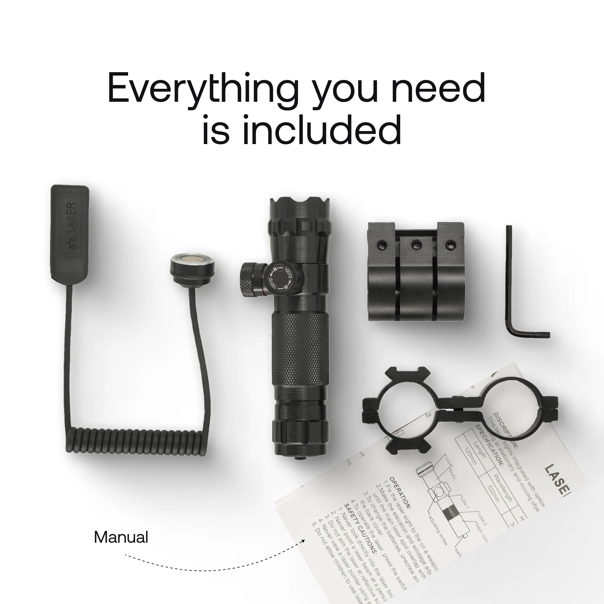 Mighty Tactical Crossbow Green Laser Sight - 5mw, 532nm, Remote Switch - Image 10