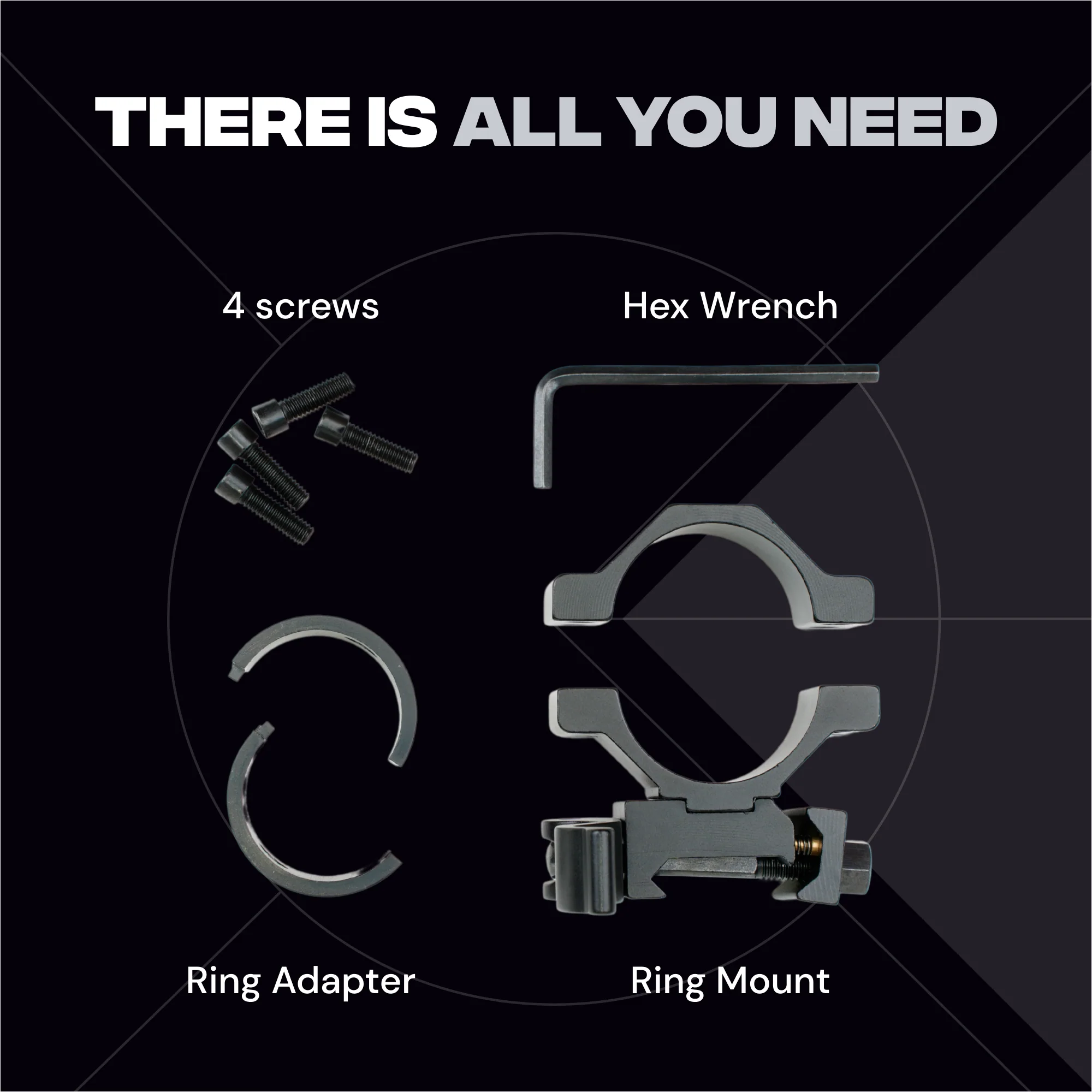 Mighty Tactical Quick Release Scope Ring Mount 25.4mm/30mm for 20mm Rail - Image 11