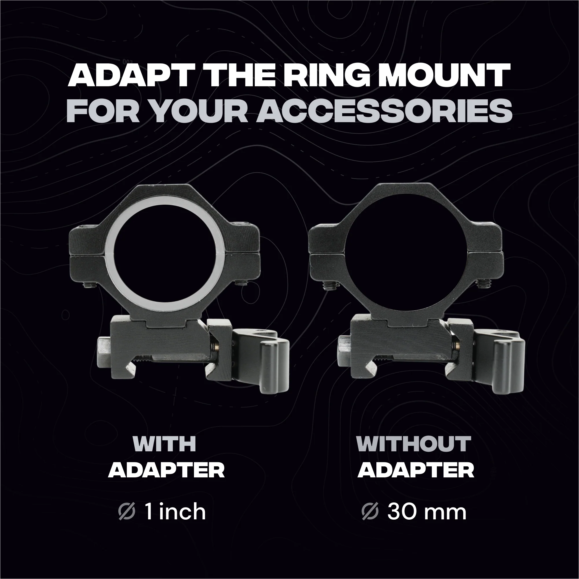 Mighty Tactical Quick Release Scope Ring Mount 25.4mm/30mm for 20mm Rail - Image 5