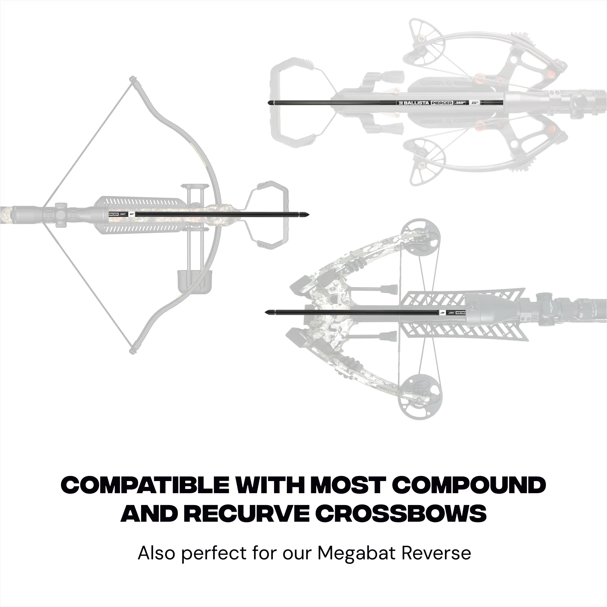 PIERCER 3-Vanes Carbon Crossbow Bolts - Ideal for MEGABAT Reverse - Pack of 6 - Image 7