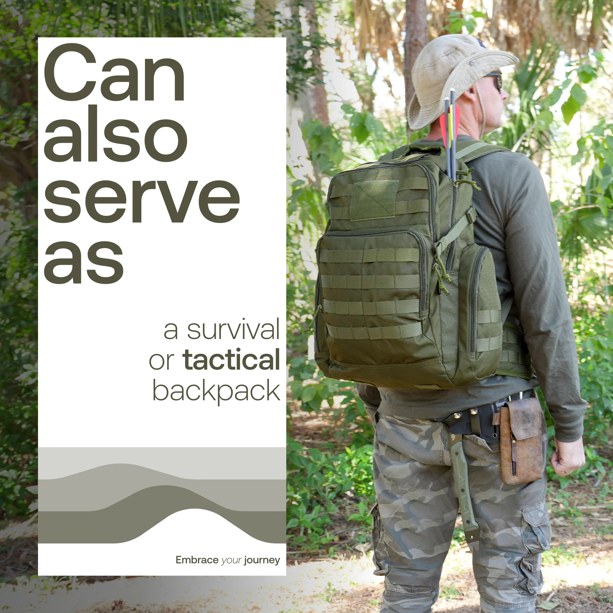 RIVER ROAD Huntex 40L Tactical Backpack for Hunting, Hiking Travel - Image 5