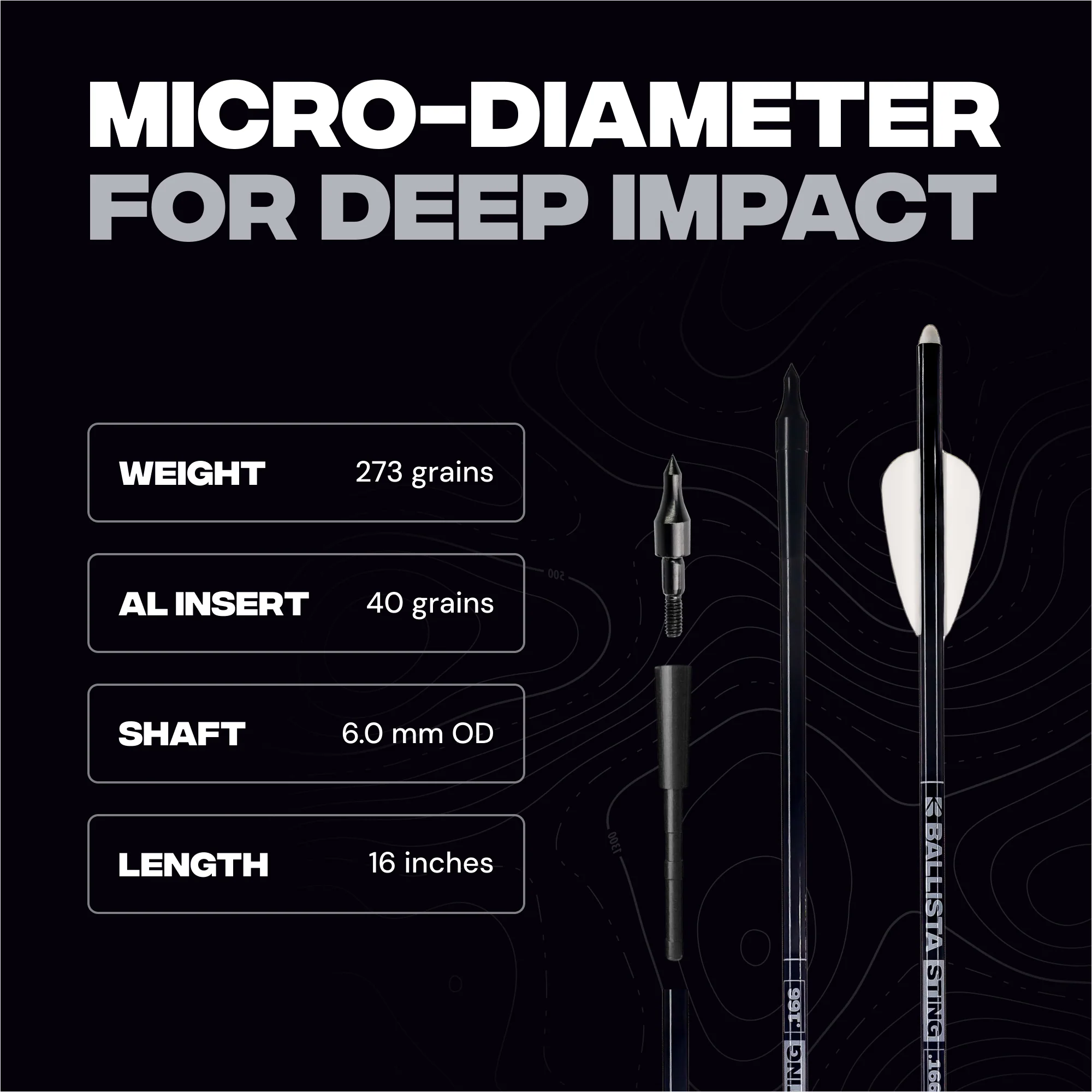 STING Carbon Hunting Bolts for Crossbows BALLISTA BAT (Pack of 6) - Image 4