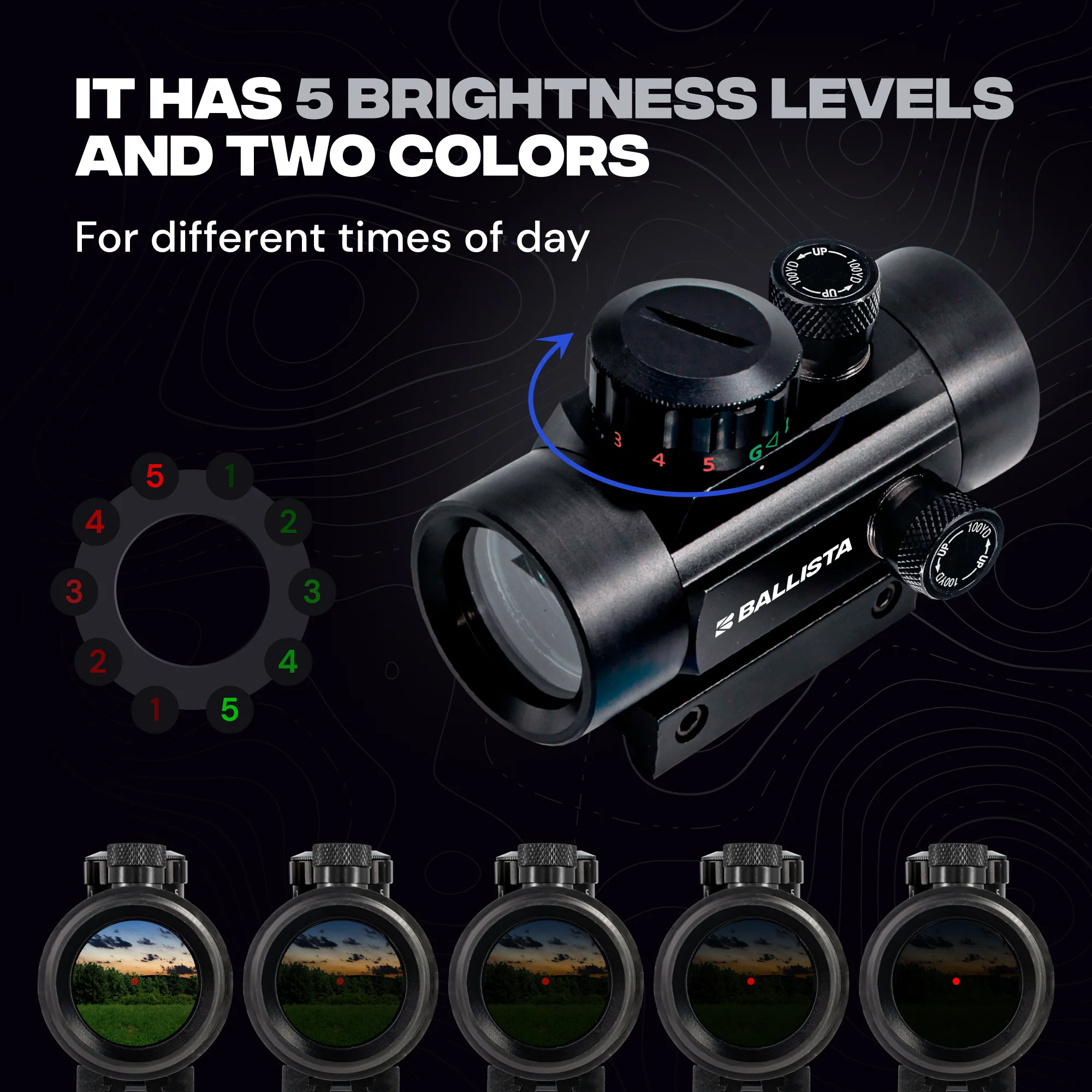 Crossbows Tactical Reflex Red Dot Sight Optic 1x30mm - 20mm/11mm Mount - Image 3