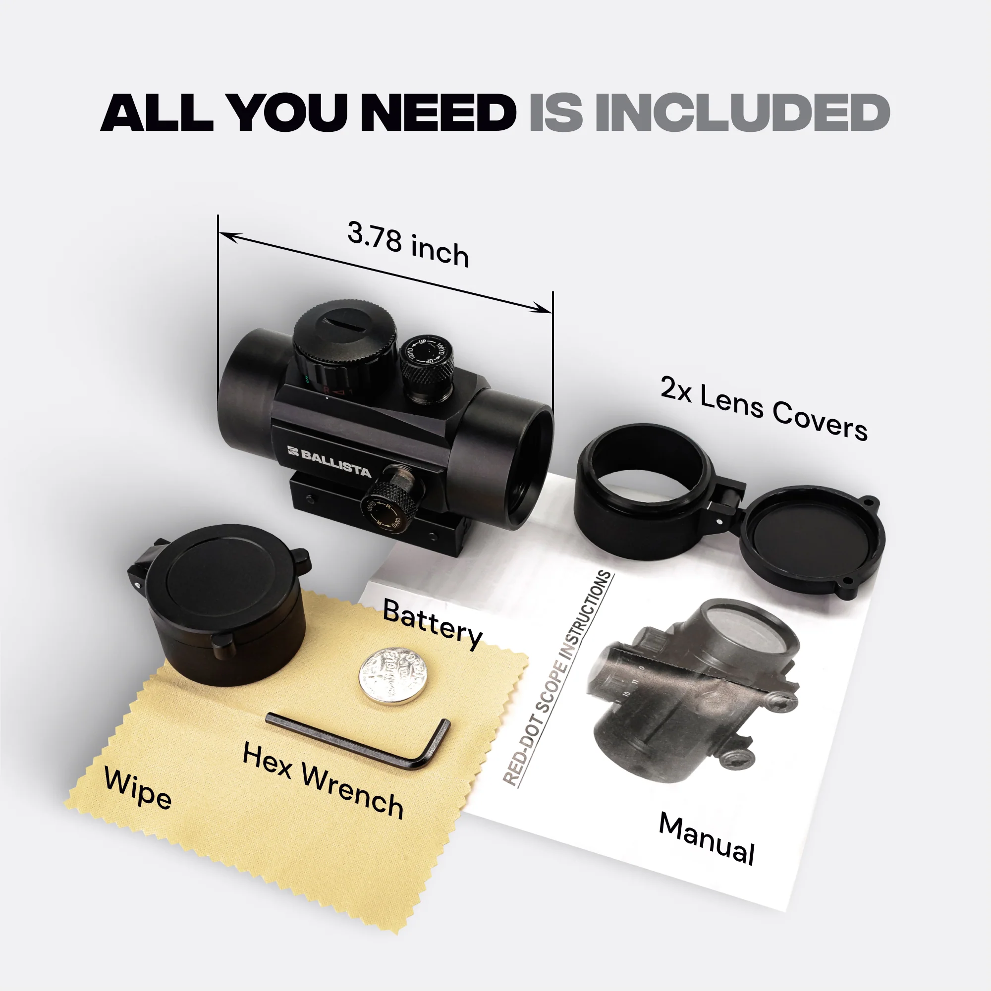 Crossbows Tactical Reflex Red Dot Sight Optic 1x30mm - 20mm/11mm Mount - Image 9